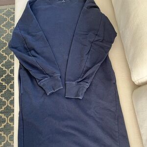 Uniqlo Navy Blue Sweatshirt Dress with side pockets